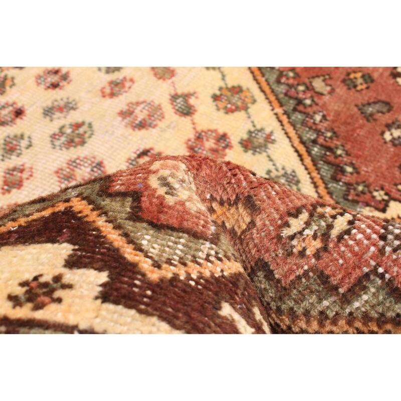 ECARPETGALLERY Hand-knotted Antalya Vintage Red Wool Rug - 3'8 x 5'9