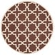 preview thumbnail 74 of 183, SAFAVIEH Handmade Cambridge Trudie Geometric Wool Rug 6' Round - Dark Brown/Ivory - Round