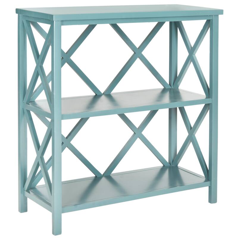 SAFAVIEH Fikreta Distressed Ivory Bookcase - 33.5" x 13.5" x 35.6" - 33.5" x 13.5" x 35.6" - 34Wx14Dx36H