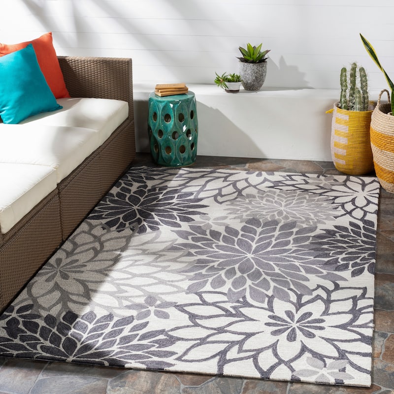 Artistic Weavers Chrissy Modern Graphic Outdoor Area Rug - 9' x 12' - Grey