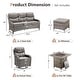 preview thumbnail 18 of 189, Pocassy Outdoor Wicker Sofa with Swivel Chair Fire Pit Table Furniture Set.