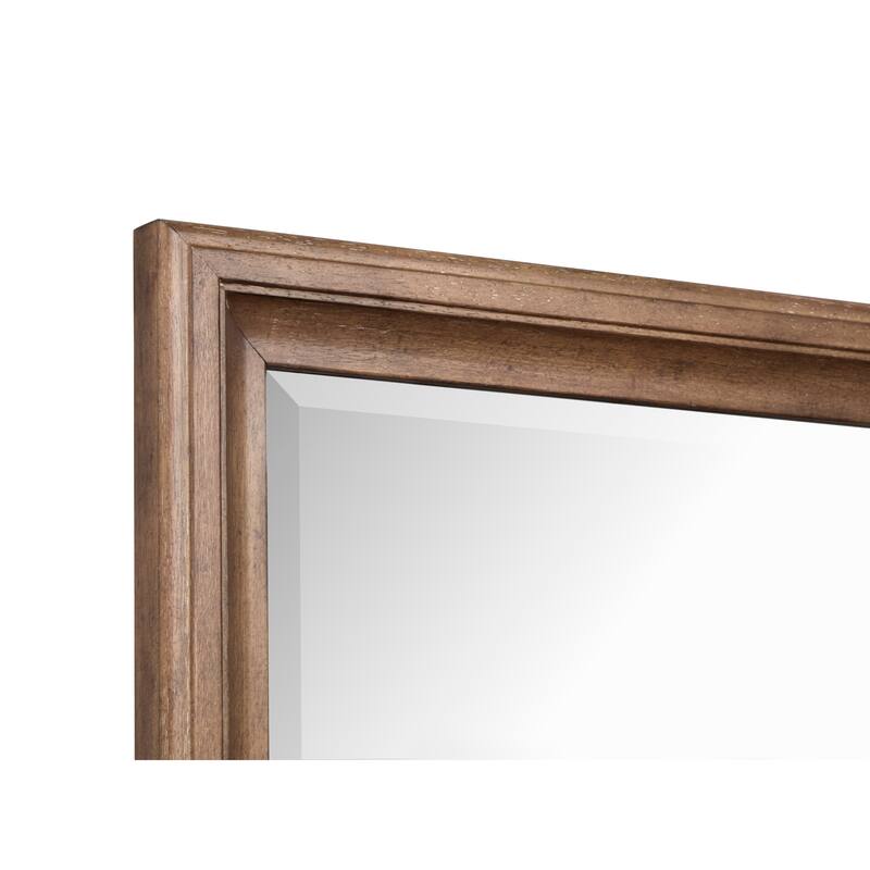 Magnussen Home Adler Court Florentine Walnut Drawer Dresser With Landscape Mirror
