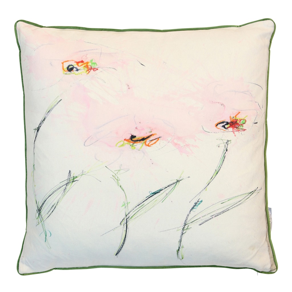 StyleCraft Blushing Meadow Abstract Pillow - Blush Pink