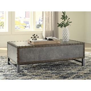 Ashley Furniture Derrylin Brown Lift Top Cocktail Table - 54"W x 29"D x 20"H