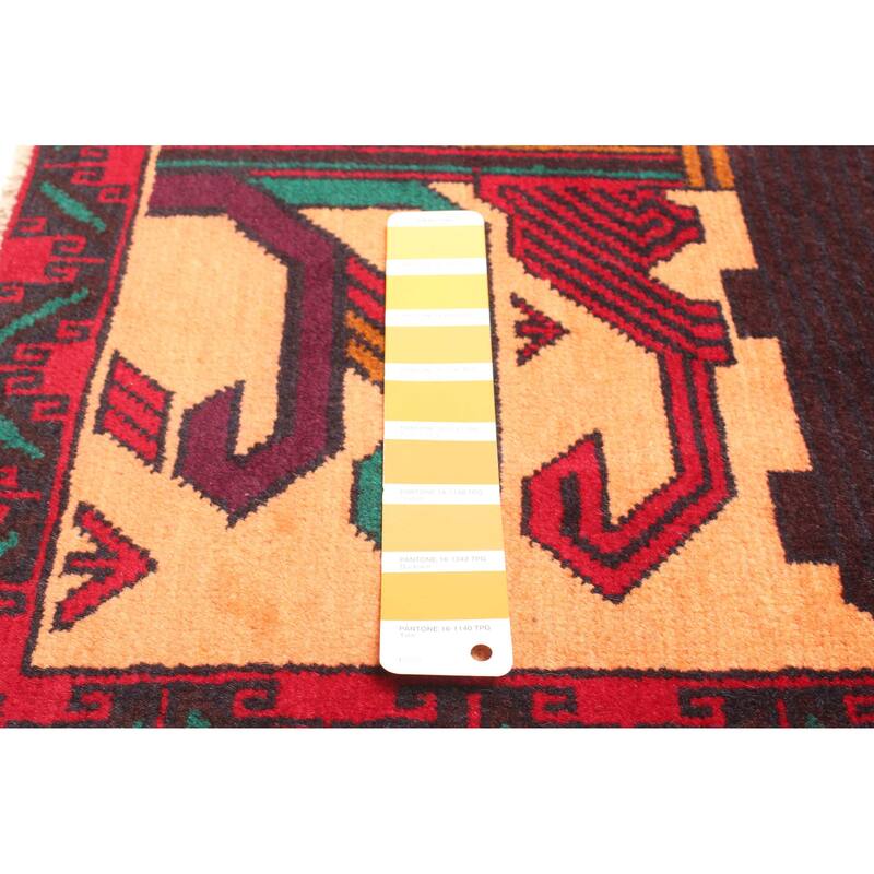 ECARPETGALLERY Hand-knotted Teimani Light Orange Wool Rug - 3'1 x 4'5