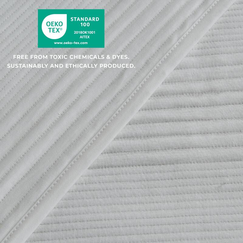 Linery & Co. Cotton Blend Jersey Knit Channel Stitch Quilt Set