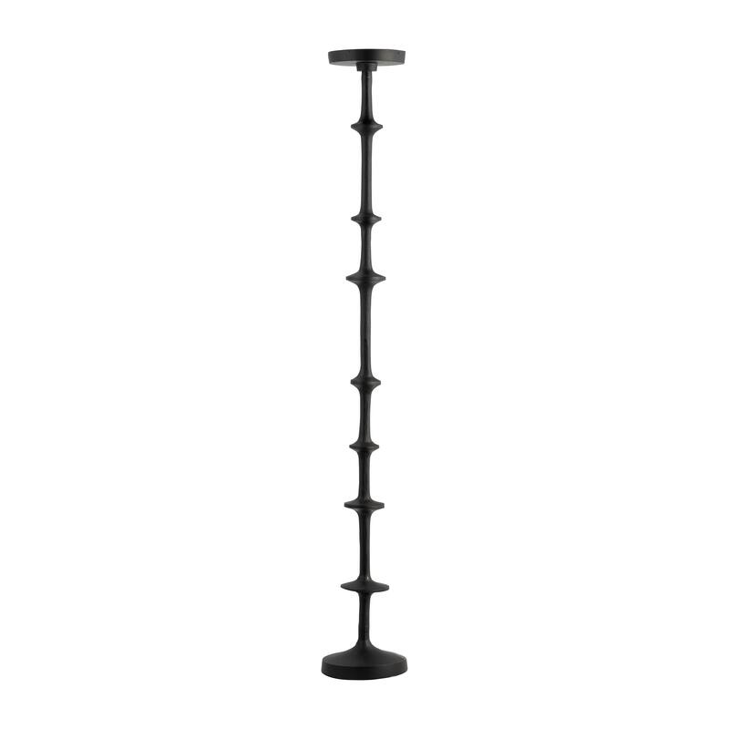 Black 36 in. Metal Abacus Floor Pillar Candle Holder