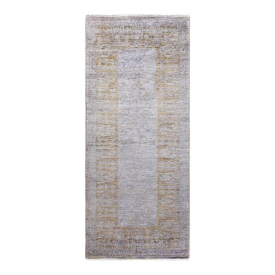 Vibrance One-of-a-Kind Hand-Knotted Runner Rug - Beige, 2' 6" x 6' 0" - 2' 6" x 6' 0"