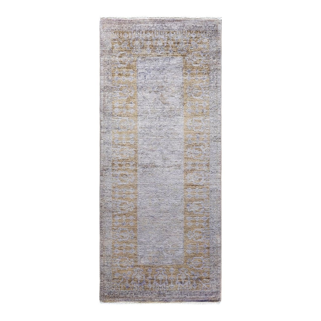 Vibrance One-of-a-Kind Hand-Knotted Runner Rug - Beige, 2' 6" x 6' 0" - 2' 6" x 6' 0"