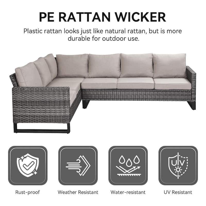 Gymojoy Outdoor Patio Sectional Furniture Sets