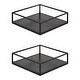 preview thumbnail 2 of 4, Kate and Laurel Lintz Modern Corner Shelf Set - 2 Piece 2 Piece - Black