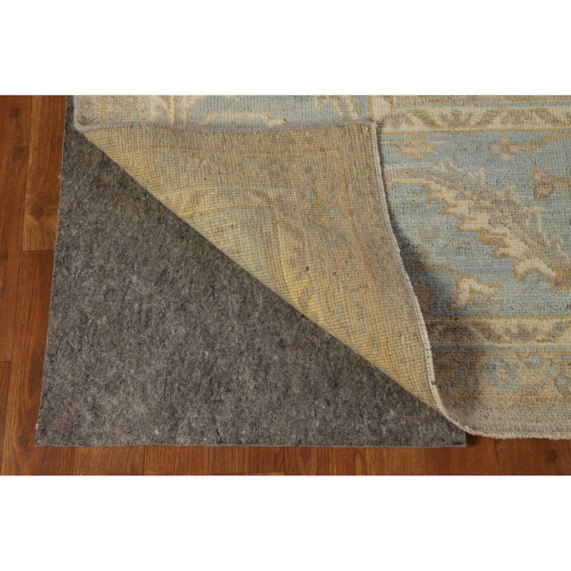 Hand Knotted Oriental 100% Wool Carpet Transitional All-Over Greys & Charcoal Oushak Area Rug - 12' 2'' X 8' 10''