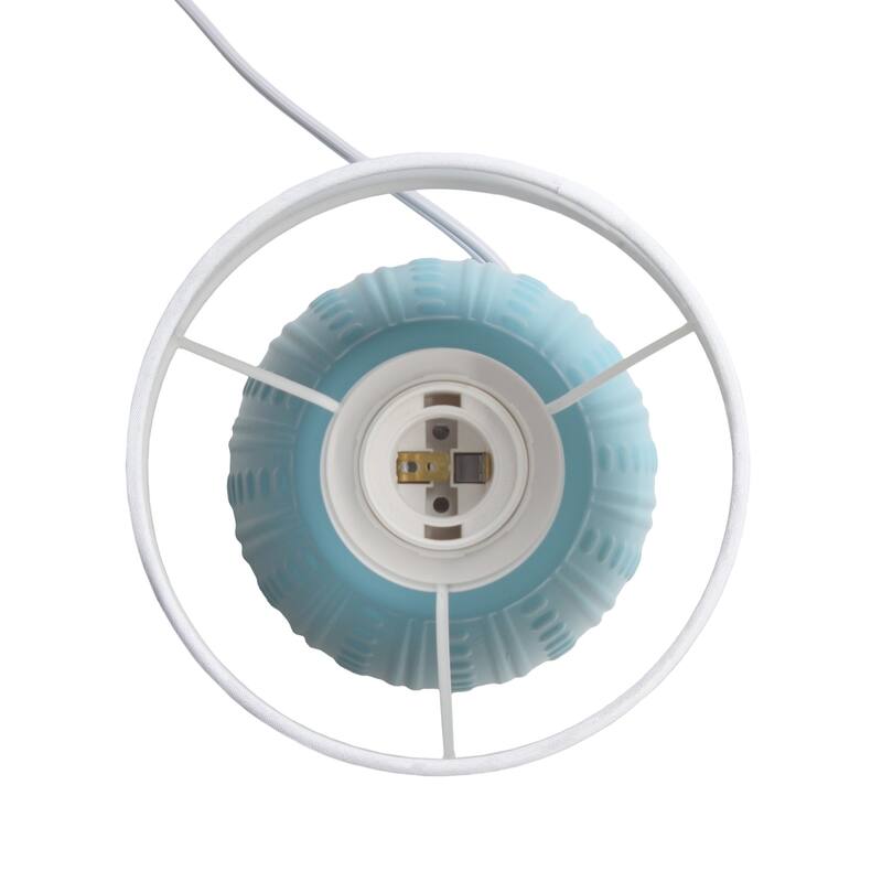 Mini Oval Table Lamp with Tapered Shade - 12.5" - Blue