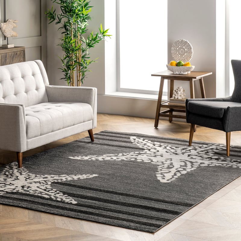 Nuloom Minnie Coastal Starfish Area Rug - 2' x 3' - Grey