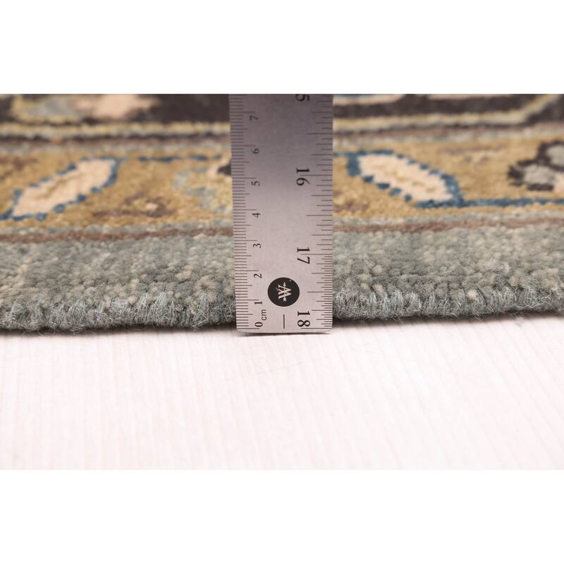 ECARPETGALLERY Hand-knotted Finest Agra Jaipur Teal Wool Rug - 9'6 x 13'4