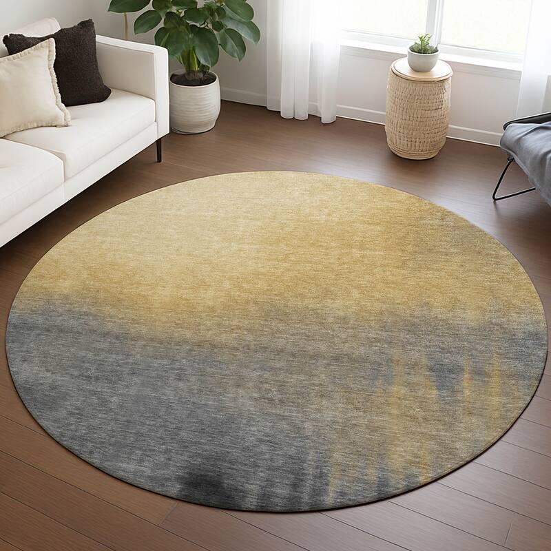 Machine Washable Indoor/ Outdoor Modern Dawn Chantille Rug