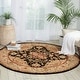 preview thumbnail 52 of 60, Nourison Hand-tufted Traditional Persian Wool Silk Area Rug 6' Round - Black - Runner/Round