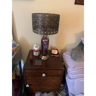 Top Product Reviews For 25 H Bohemian Bazaar Mosaic Table Lamp 13 L X 13 W X 25 H 23590674 Overstock