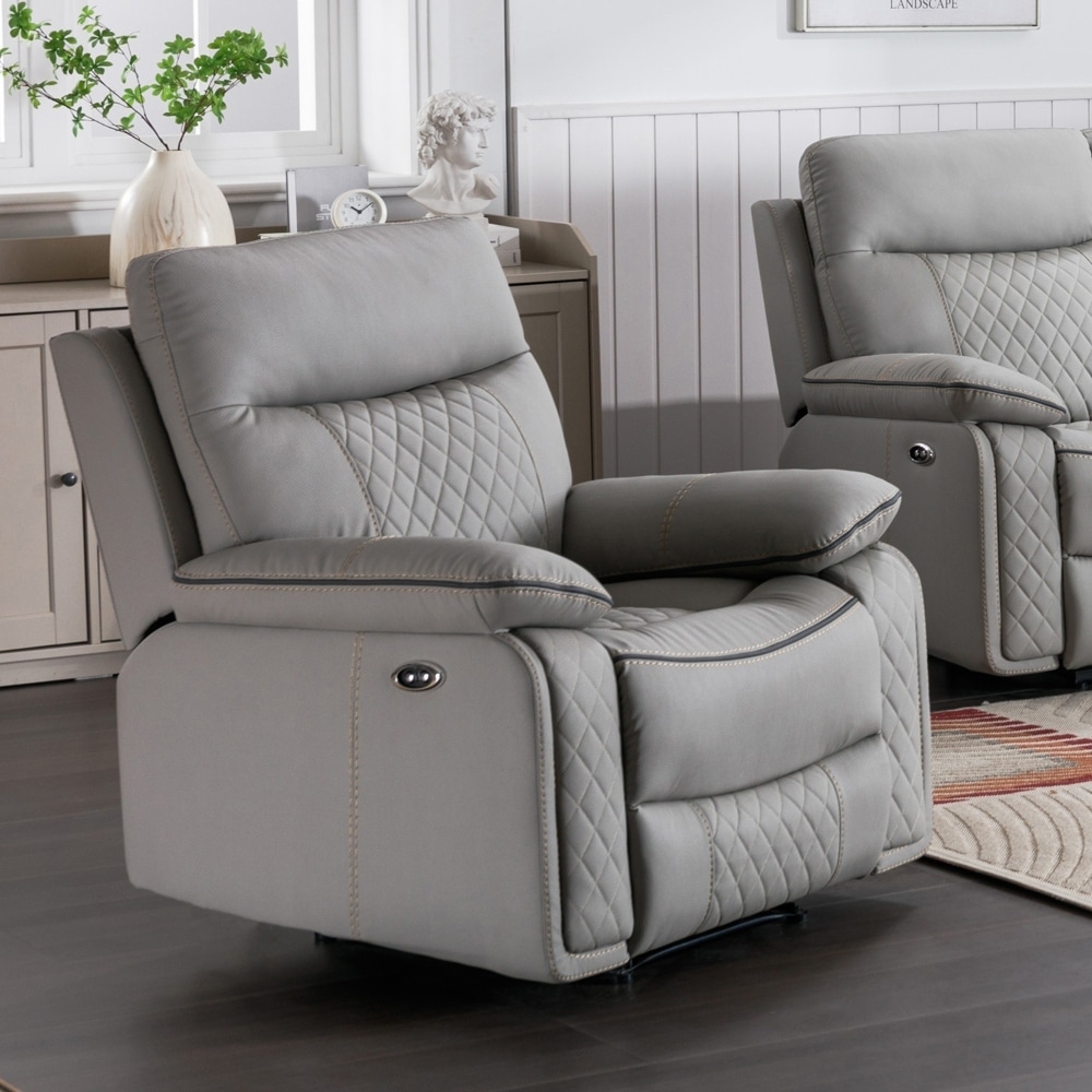 Premium Comfort Recliner with Manual Recline, Durable Faux Leather