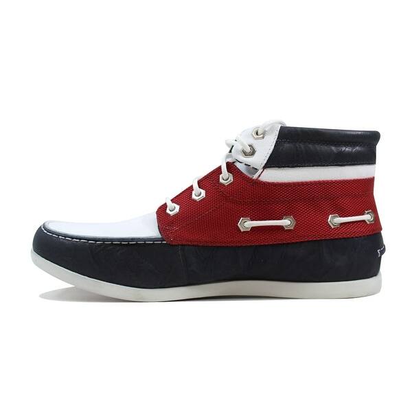 Shop Timberland Men S Newmarket Chukka Navy Blue Red White 28569