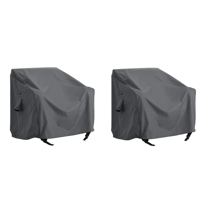 Roomfitters Outdoor Club Chair Shield Covers, Water-resistant and Easy to Clean, Set of 2