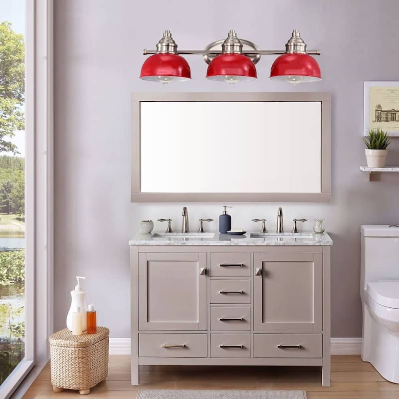 Barberal 3 Light Farmhouse Bathroom Vanity Wall Light
