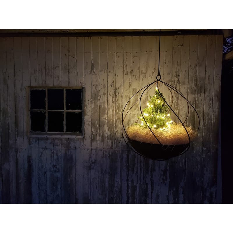 Large whimsical hanging Christmas tree swirl