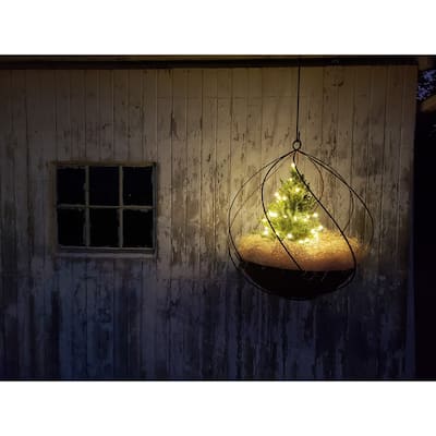 Large whimsical hanging Christmas tree swirl
