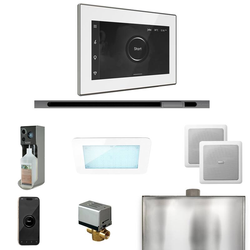 Mr Steam XDRM2L Xdream Linear Package Steam Shower Control Package - White / Brilliant Black