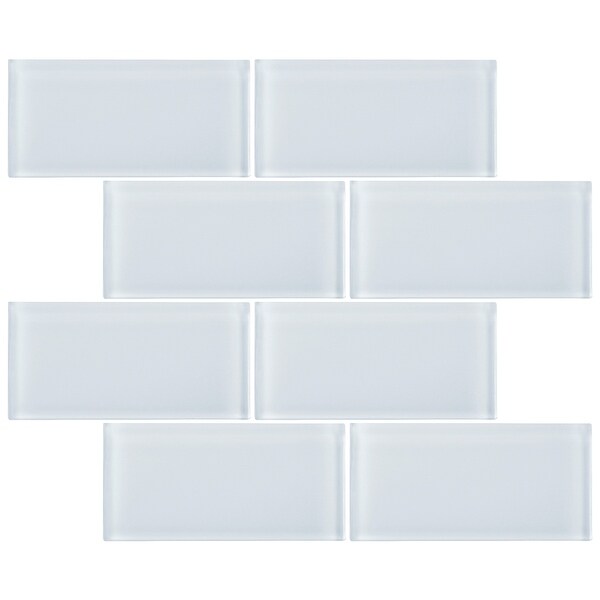 TileGen. 3" x 6" Glass Subway Tile in White Wall Tile (80 tiles/10sqft.). Opens flyout.