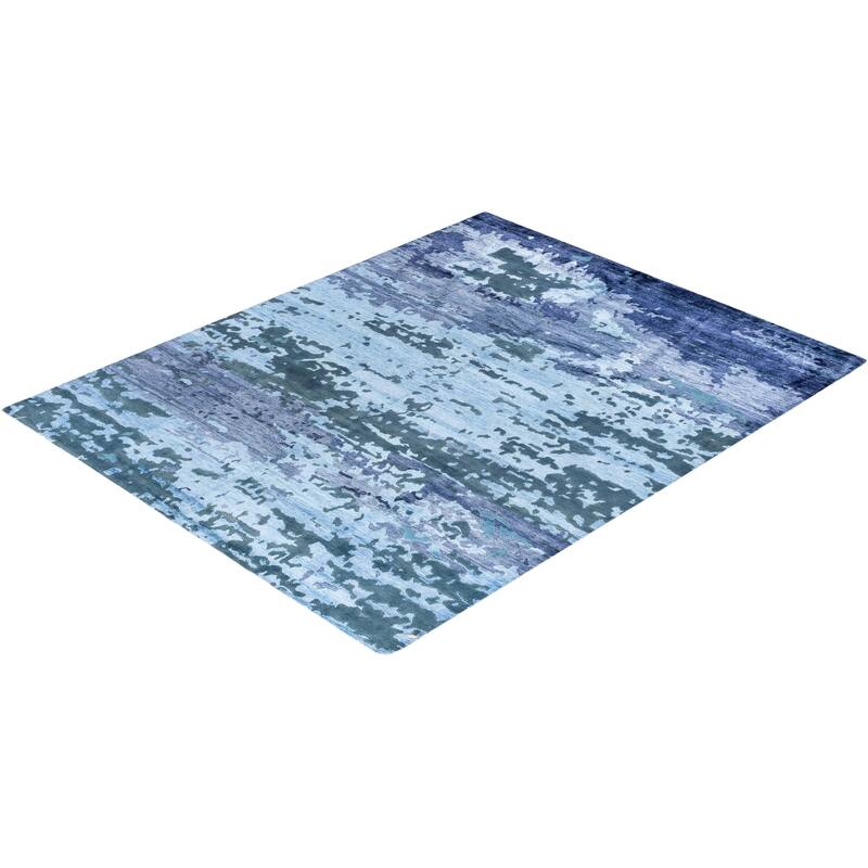 Modern One-of-a-Kind Handmade Area Rug - Gray, 8' 2" x 10' 2" - 8' 2" x 10' 2"