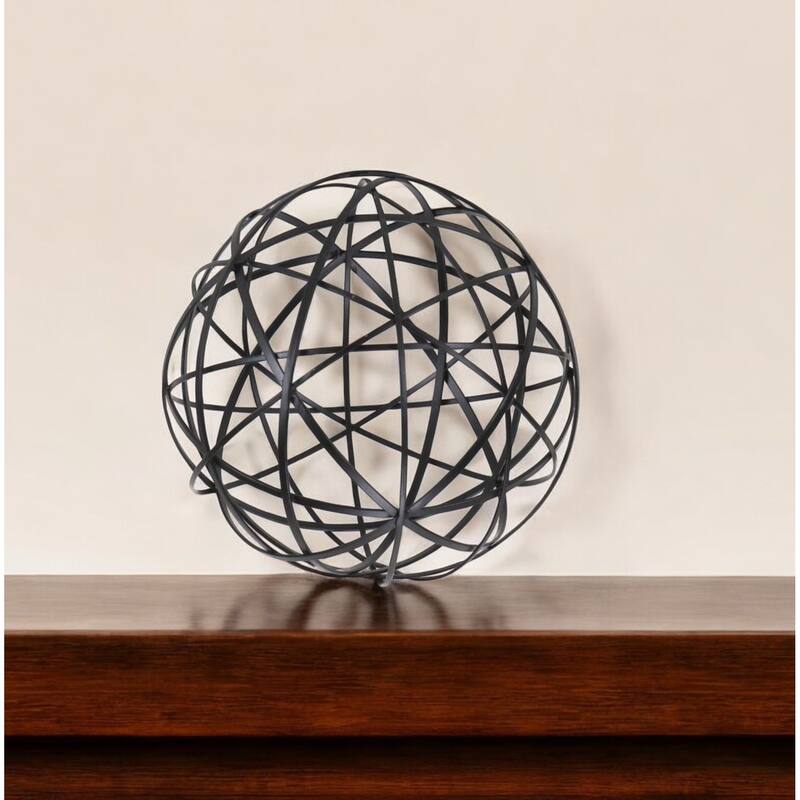 HomeRoots Black Metal Wire Decorative Sculpture - 8' X '8' X '8 - 8' X '8' X '8