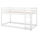preview thumbnail 20 of 22, Stylish & Simple Twin over Twin Floor Bunk Bed with Ladder , Grey, Large Weight Capacity Design and Safety Design for Kids