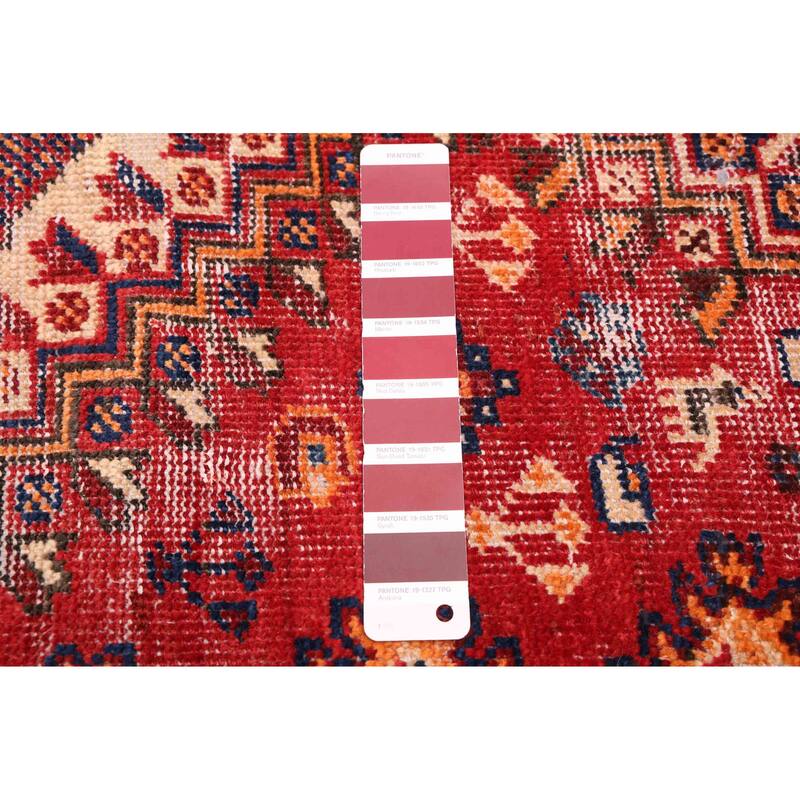 ECARPETGALLERY Hand-knotted Antalya Vintage Red Wool Rug - 4'2 x 6'7