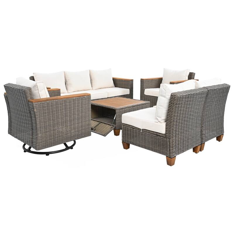 8-Piece Wicker Outdoor Patio Furniture Set