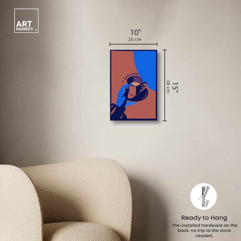 Good Morning Deco Canvas by Art Remedy, Gallery Wrapped