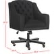 preview thumbnail 6 of 5, SAFAVIEH Salazar Adjustable Swivel Black/ Taupe Desk Chair - 25.4" x 26.8" x 35.2"