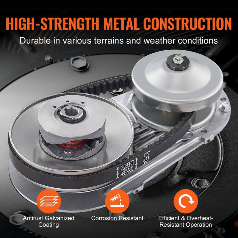 Driven Clutch Kit for Go-Kart Asymmetrical Driver Pulley Replacement with Drive Belt