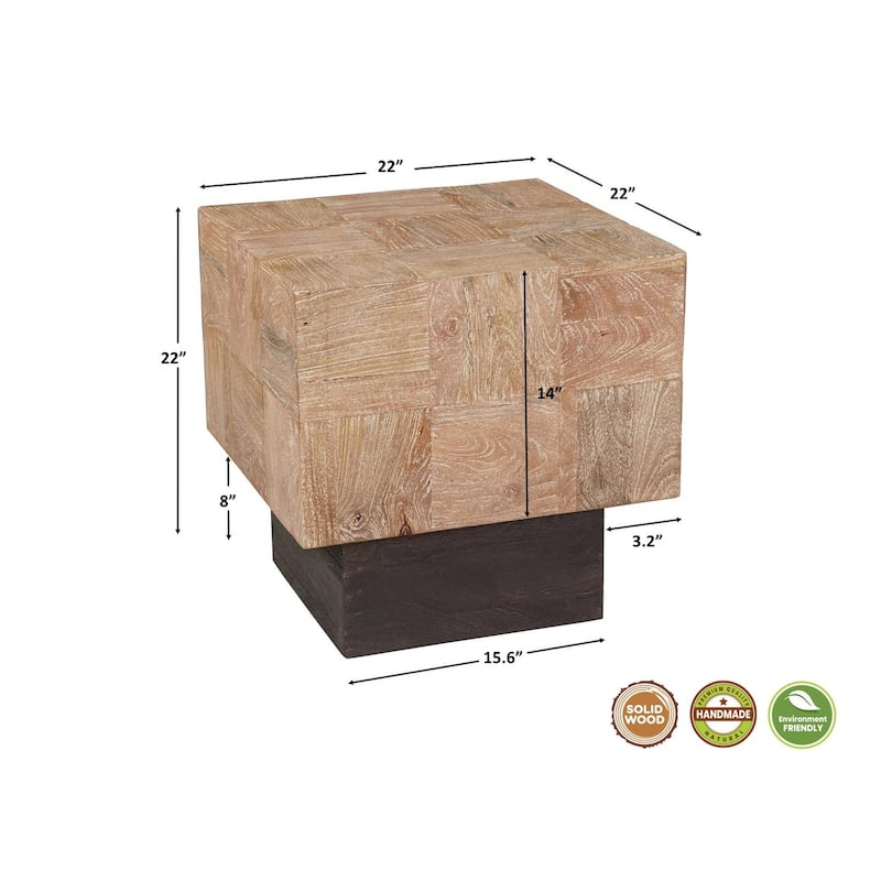 Caden Modern Solid Wood Side Table