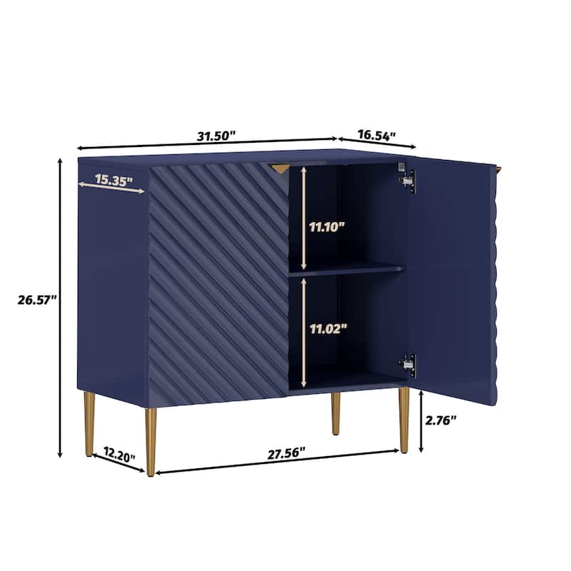 Clihome 2-Door Storage Buffet Sideboard with Adjustable Shelf