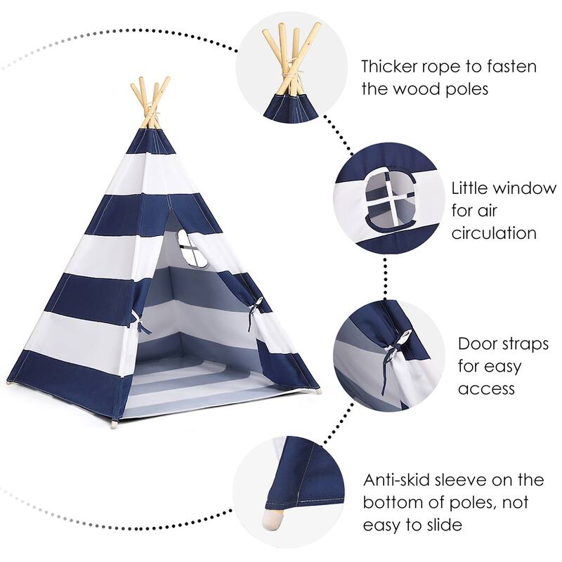 Gymax Portable Play Tent Teepee Children Playhouse Sleeping Dome