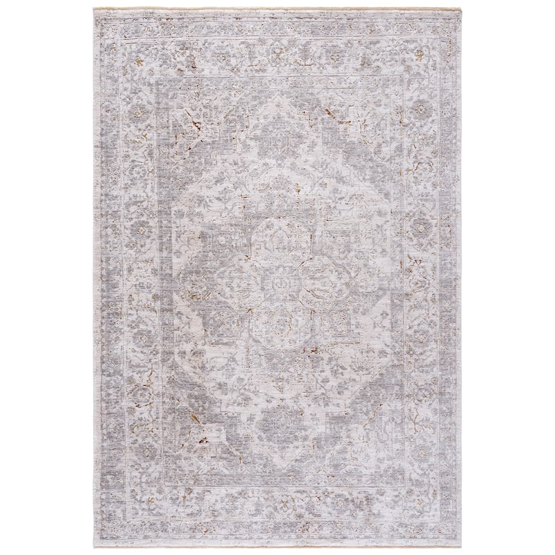 SAFAVIEH Garnet Eiko Vintage Distressed Rug - 5'3" x 7'6" - Grey/Ivory