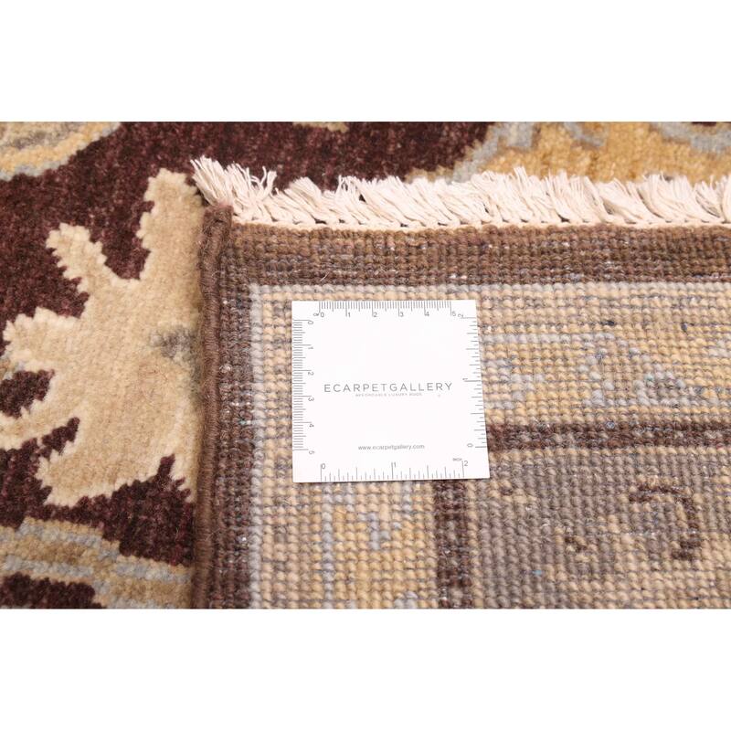 ECARPETGALLERY Hand-knotted Jamshidpour Dark Brown Wool Rug - 7'11 x 9'11