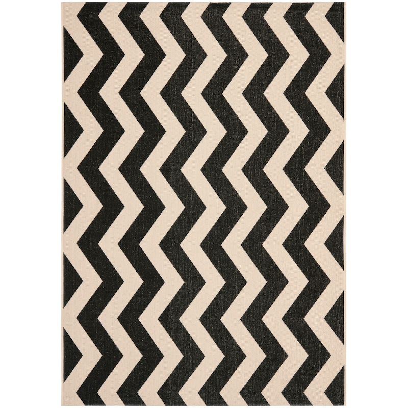 SAFAVIEH Courtyard Merlene Chevron Indoor/ Outdoor Waterproof Patio Backyard Rug