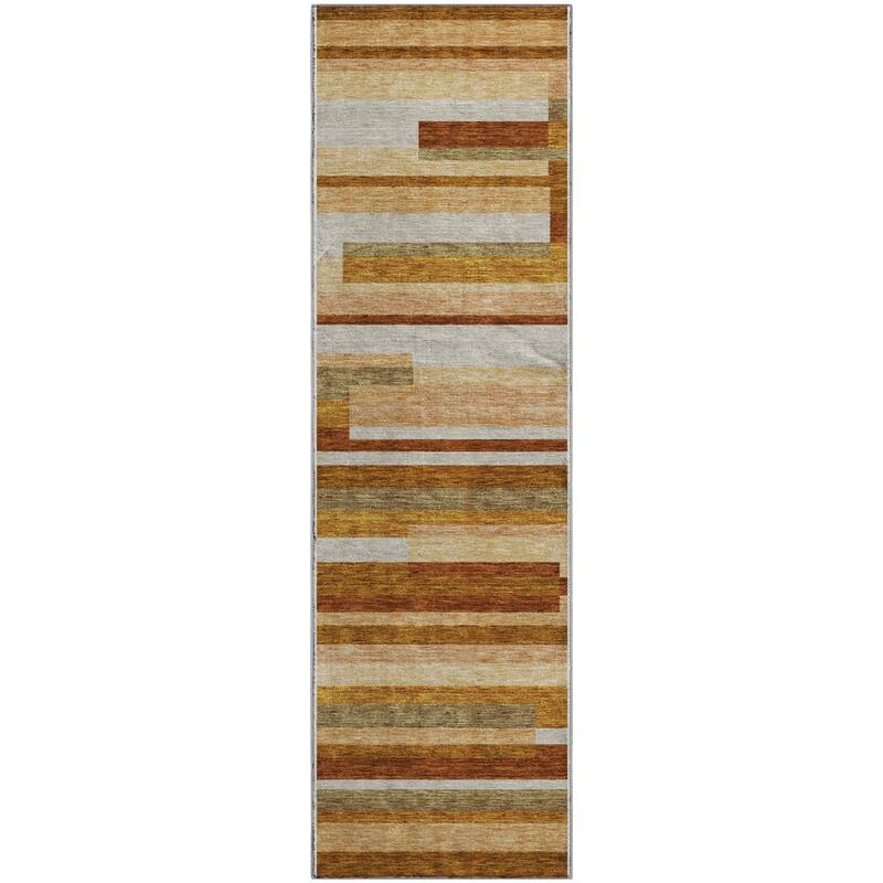 Premium Washable Super Soft Stripes Stacked Mayfield Rug