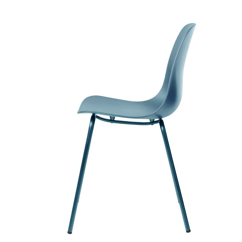 Rye Studio PVC Chairs with Matching Steel Legs, Set of 2