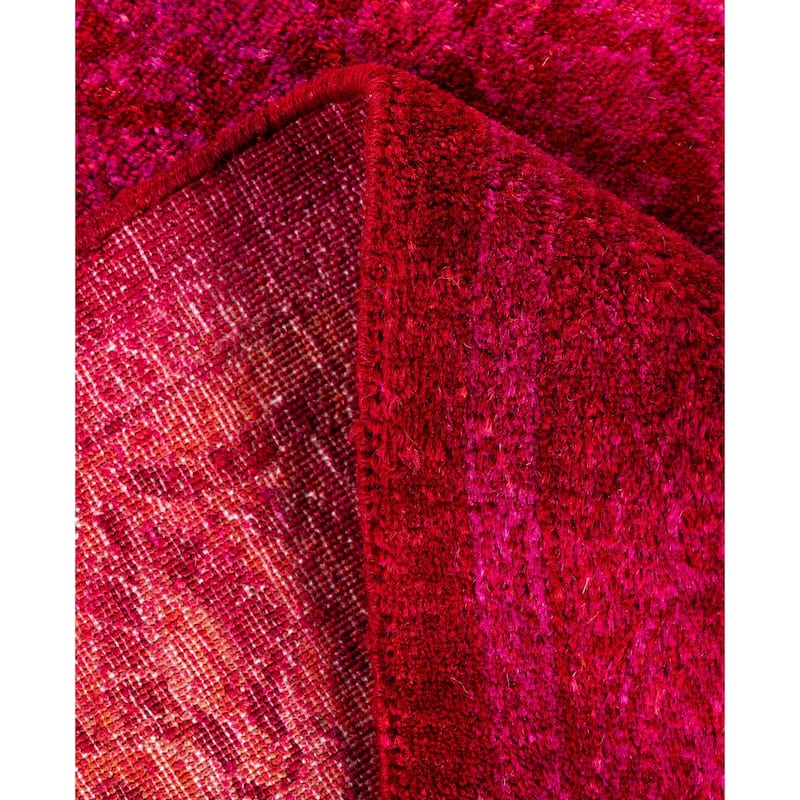 Overdyed One-of-a-Kind Hand-Knotted Area Rug - Red - 2' 7" x 4' 1"