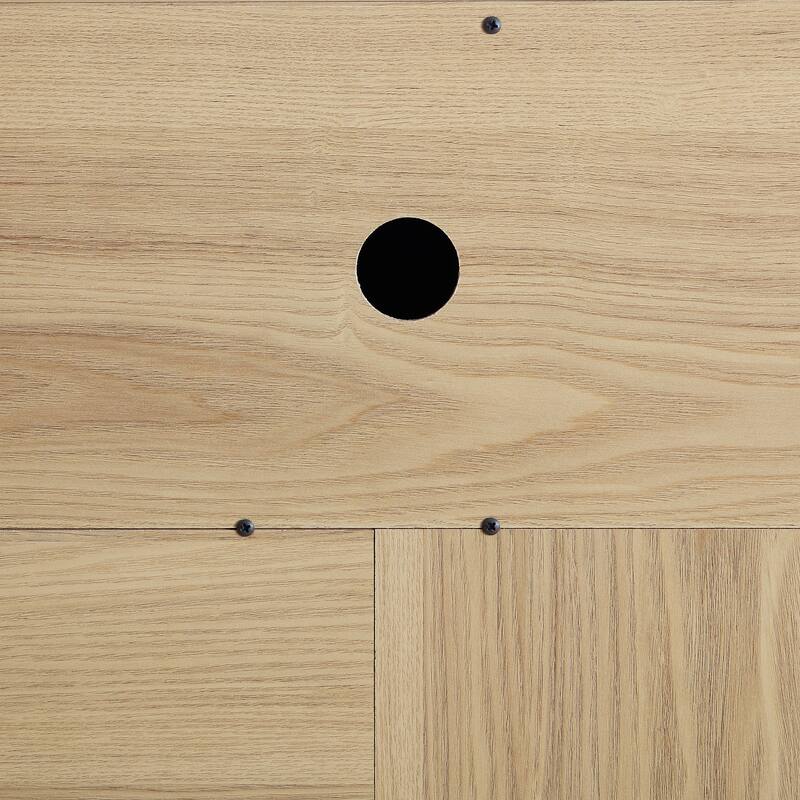 Embossed Pattern TV Stand, TV and Media Console with Open and Closed Storage Space and sliding door