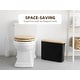 preview thumbnail 2 of 30, Toilet Paper Storage Basket with Bamboo Lid for Up to 9 Mega Rolls - 17.5"L x 6"W x 13.75"H