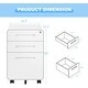 preview thumbnail 3 of 39, Superday 3-drawer Wheeled Metal Vertical File Cabinet